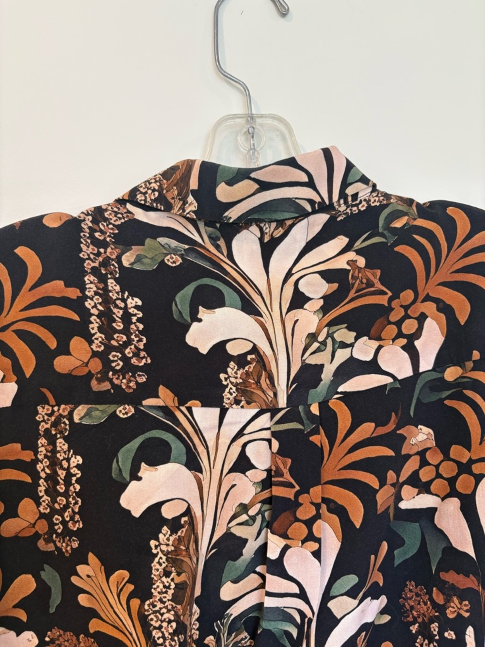 Charlie B Floral Twist Front Blouse Size Large Boho Top - Picture 6 of 6